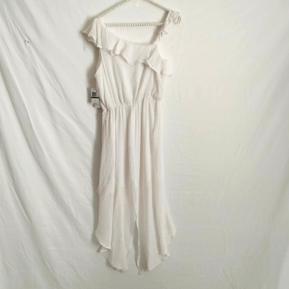 NWT Size L The Edit White Lined Summer Dress